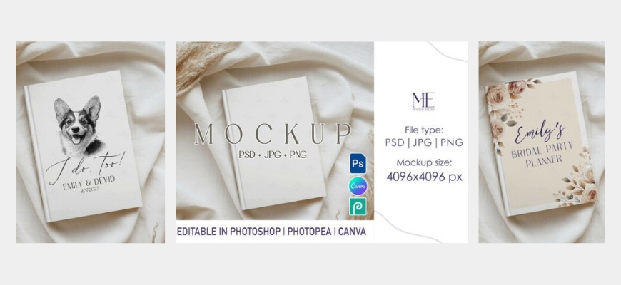 Boho Hardcover Journal-Mockup