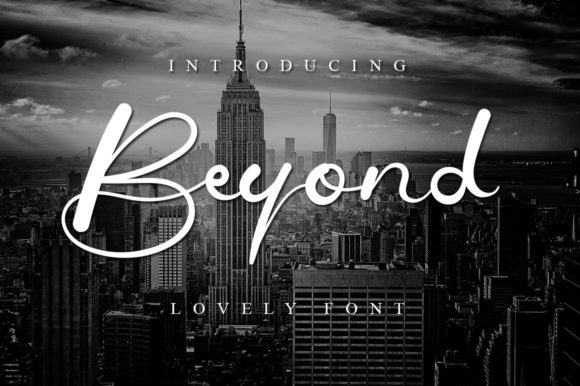 Beyond Font - calligraphy font for wedding invitations