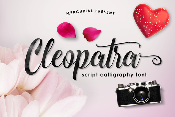 Cleopatra Font - calligraphy font for wedding invitations