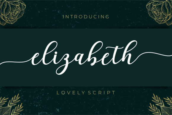 Elizabeth Font - calligraphy font for wedding invitations