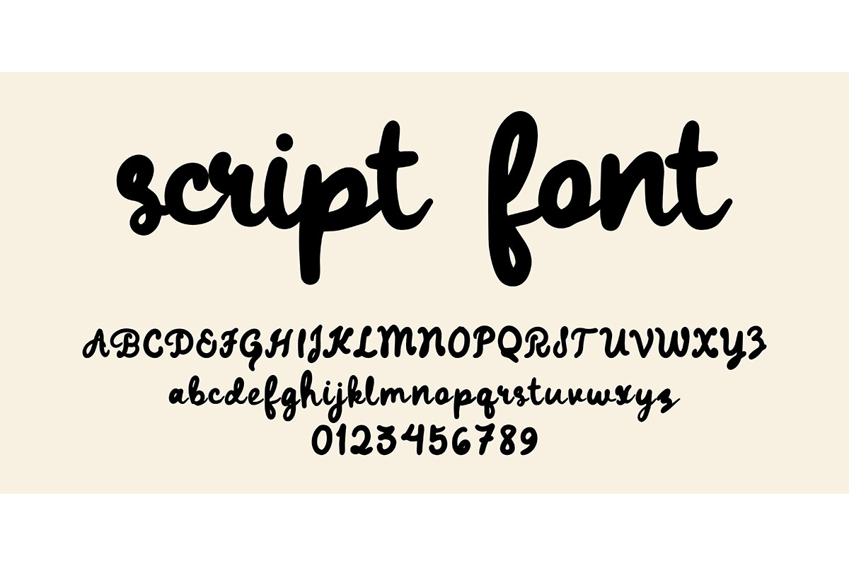 Cute Script Font Alphabet - best script font for Cricut
