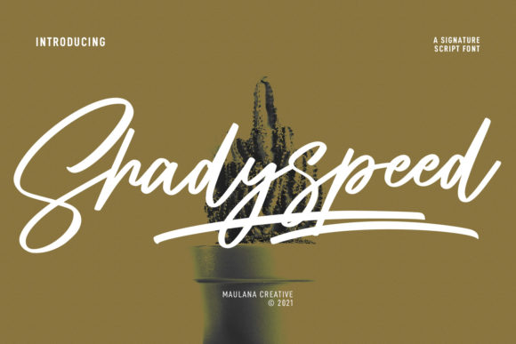 Shadyspeed Script Font - best script font for Cricut