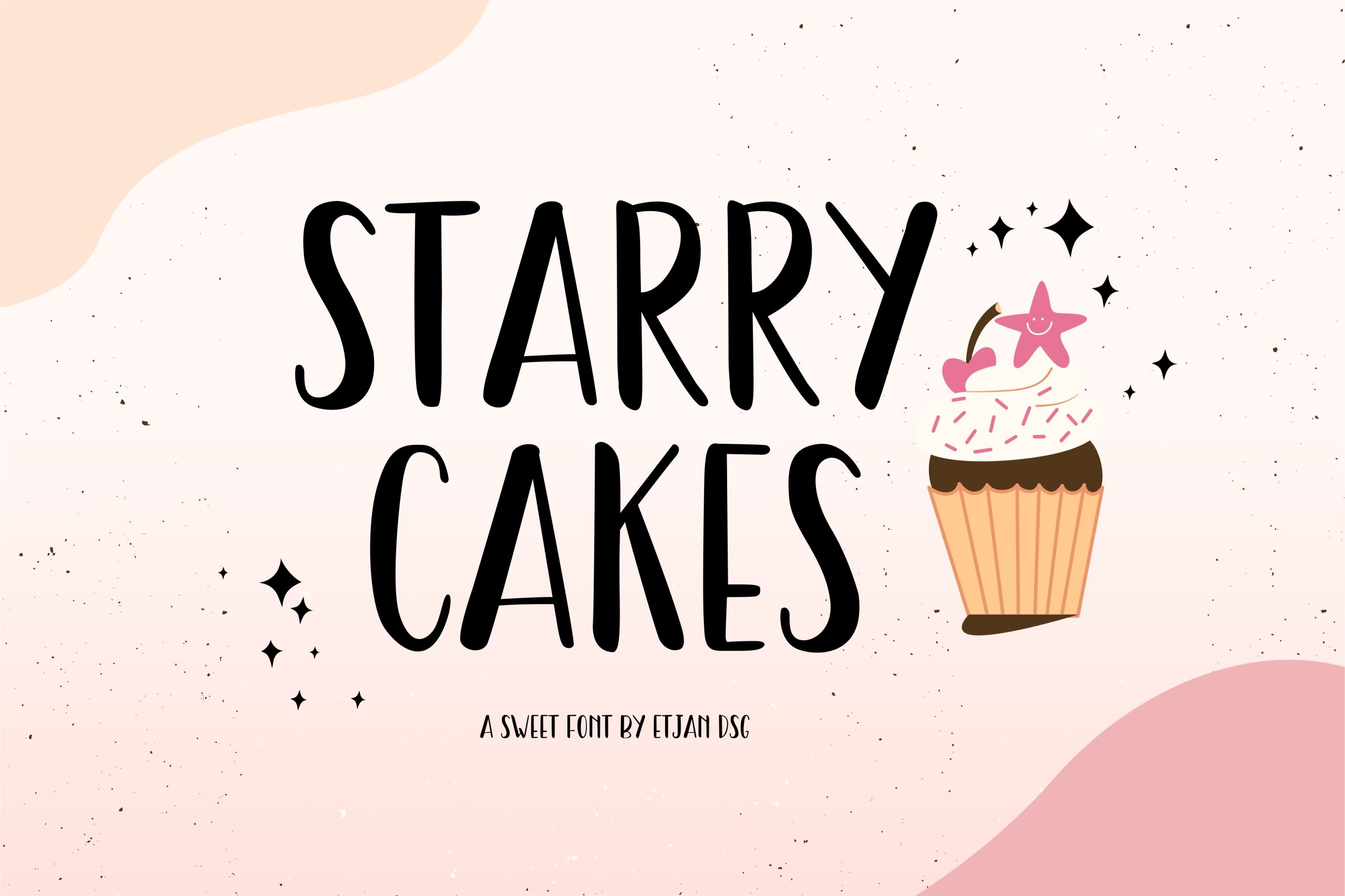 Starry Cakes Font - best script font for Cricut